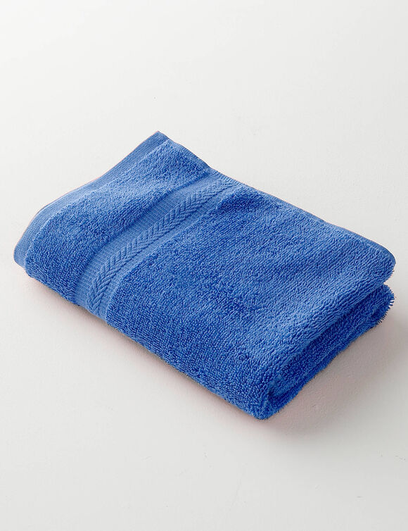 Collection serviettes de bain unies 420 g/m2 confort moelleux (bleu dur)