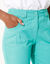 Pantacourt droit stretch (vert menthe)