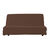 Housse clic-clac standard matelass&eacute;e coton bachette uni (chocolat)