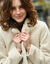 Manteau maille bouclette col tailleur (naturel)