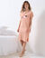 Chemise de nuit courte manches courtes motif «Fresh&Sunny day» (pêche)