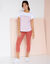Legging 3/4, bas boutonné (terracotta)