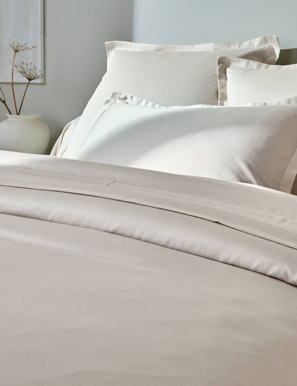 Linge de lit satin uni (beige clair)