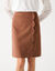 Rok met knoopsluiting en festonrand (karamel)