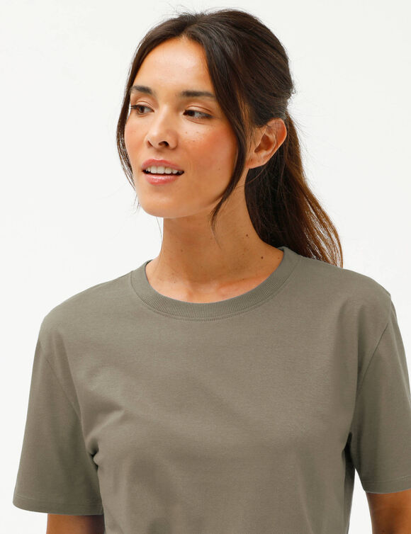 T-shirt met korte mouwen (lichtkaki)
