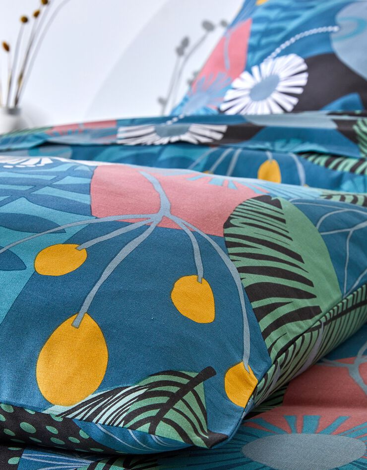 Linge de lit Clara en coton (bleu)