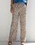 Pantalon fluide taille haute, imprimé léopard (beige / taupe)