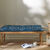 Long coussin de sol imprimé feuillage (blauw)
