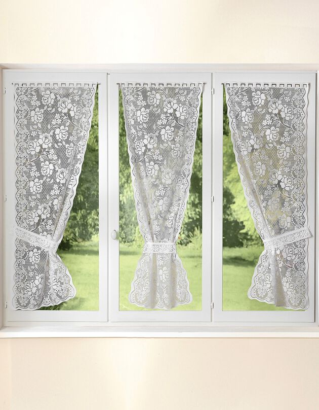 Rideau guipure - triptyque (blanc)