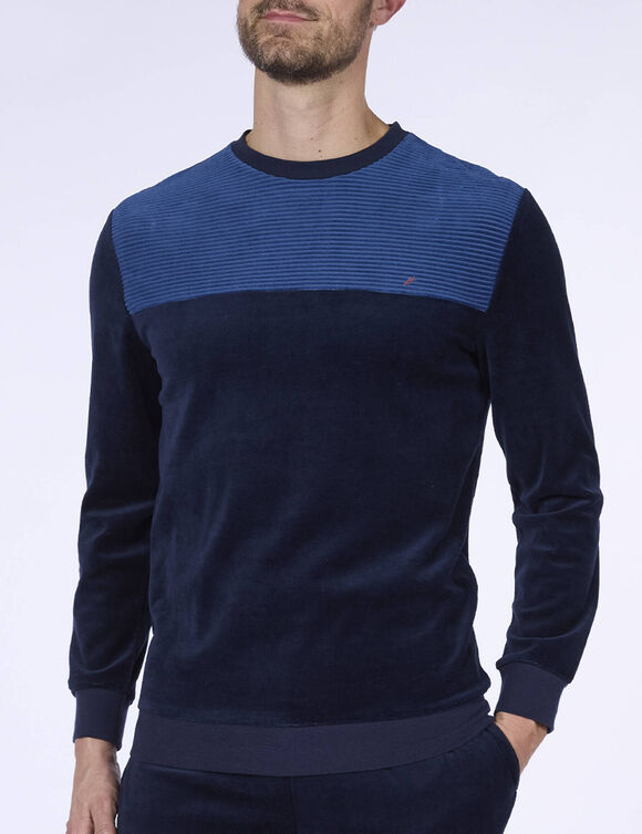 Pyjama in velours Daniel Hechter (blauw / marine)
