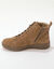 Baskets montantes &agrave; lacets et zipp&eacute;es grande largeur (beige fonc&eacute;)