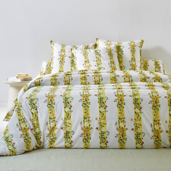 Bedlinnen C&eacute;leste, in bedrukt katoen (geel)