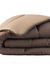 Tweekleurig microvezel dekbed, 500 g/m&sup2; (chocolade / karamel)