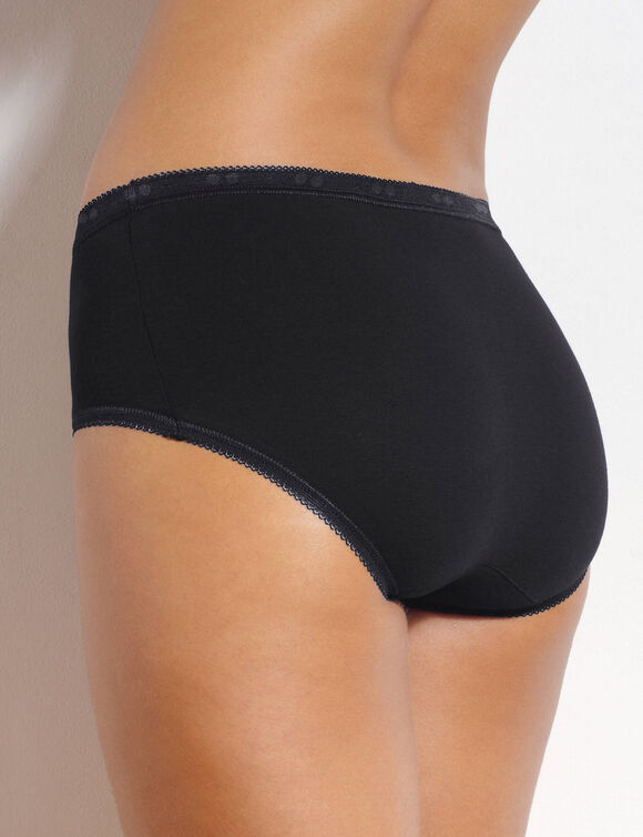 Culotte midi Basic+, lot de 3 achet&eacute;es +  GRATUITE (1) (noir)