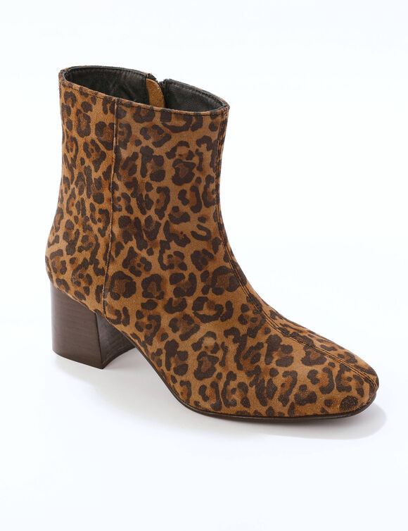 Boots léopard (bruin / zwart)