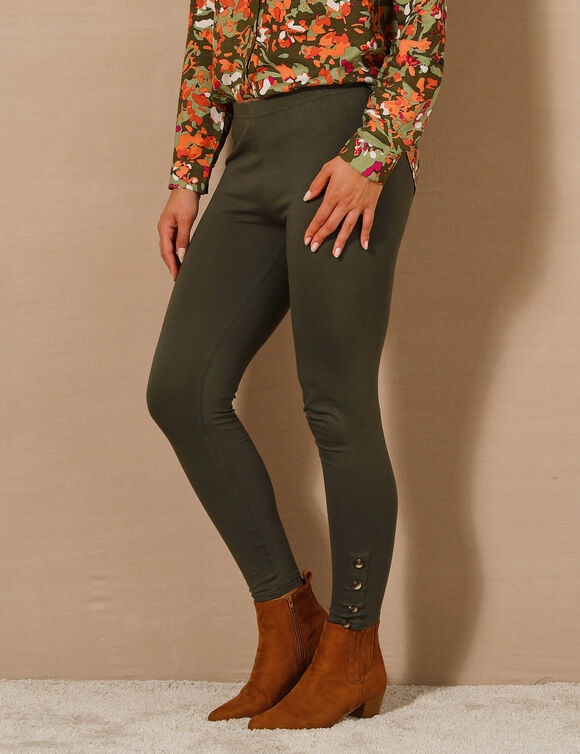 Legging boutons fantaisie (kaki)