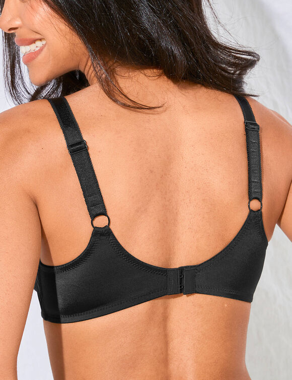 Soutien-gorge minimiseur microfibre toute douce - avec armatures (noir)