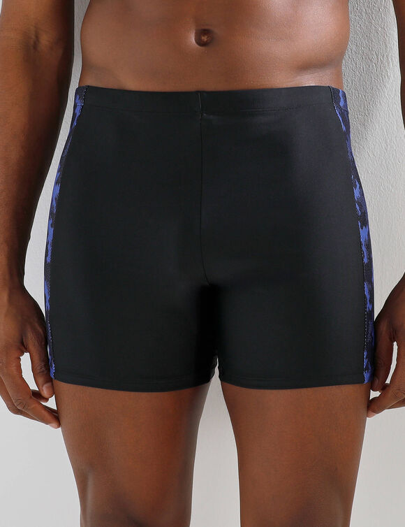 Boxer de bain mi-long (noir / bleu)