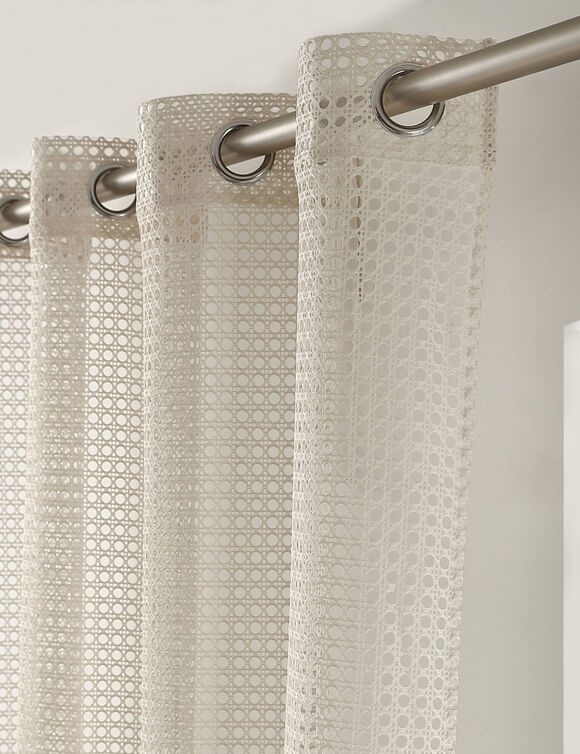 Voilage effet cannage ajouré (ficelle)