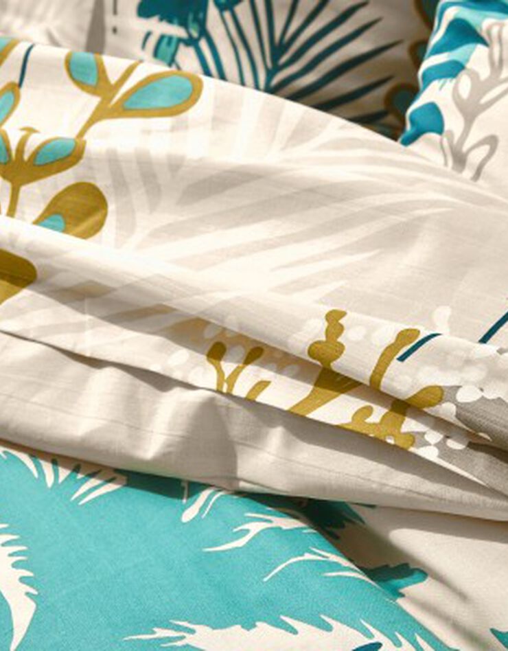 Bedlinnen Bornéo in katoen met palmboomprint, beige Bedlinnen Bornéo in katoen met palmboomprint, beige, hi-res image number 7