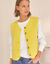 Veste sans manches, maille bouclette (jaune)
