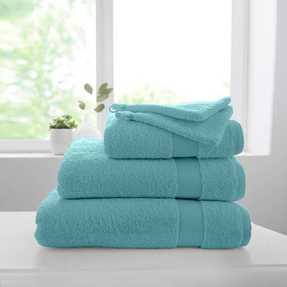 Collection serviettes de bain unies - coton modal 500 g/m&sup2; (vert d'eau)