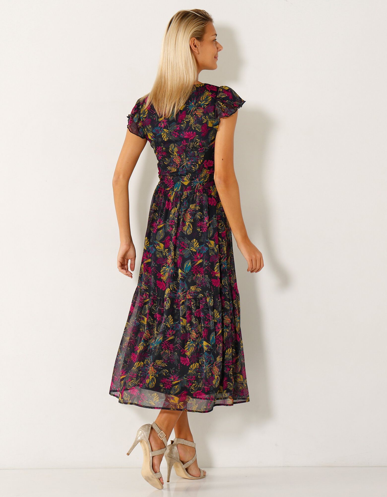 Robe longue voile imprimé Blancheporte