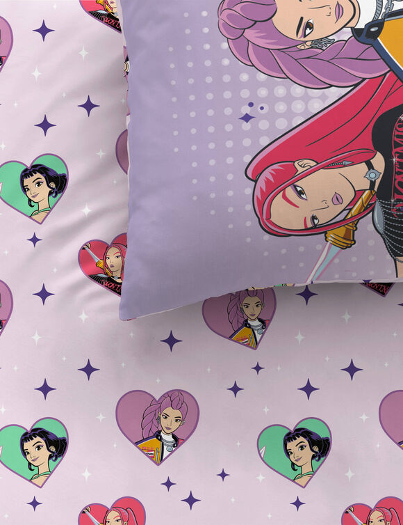 Parure de lit K-pop Demon Hunters Heart&reg; coton (rose)