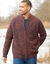 Vest in patenttricot met rits, 30% wol (gespikkeld oranje)