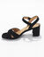 Sandalen met hak en gekruiste riempjes (zwart)