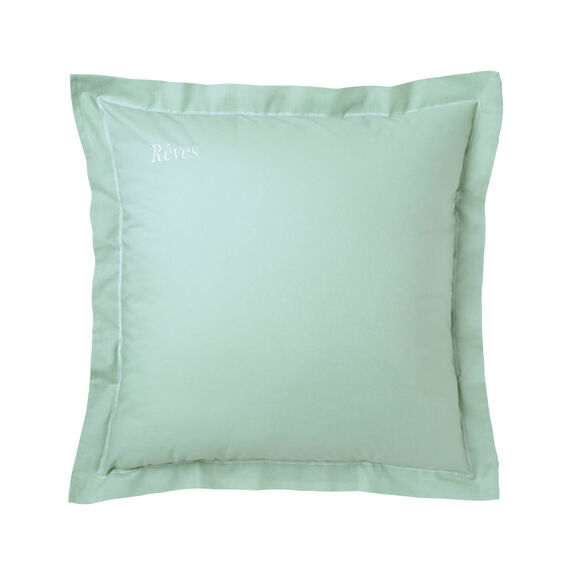 Taie d'oreiller &agrave; personnaliser - coton 57 fil/cm&sup2; (vert amande)