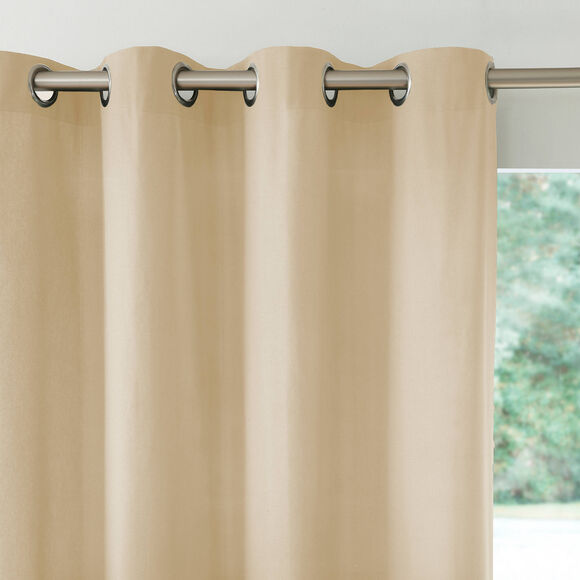 Rideau bachette uni tamisant oeillets (écru)