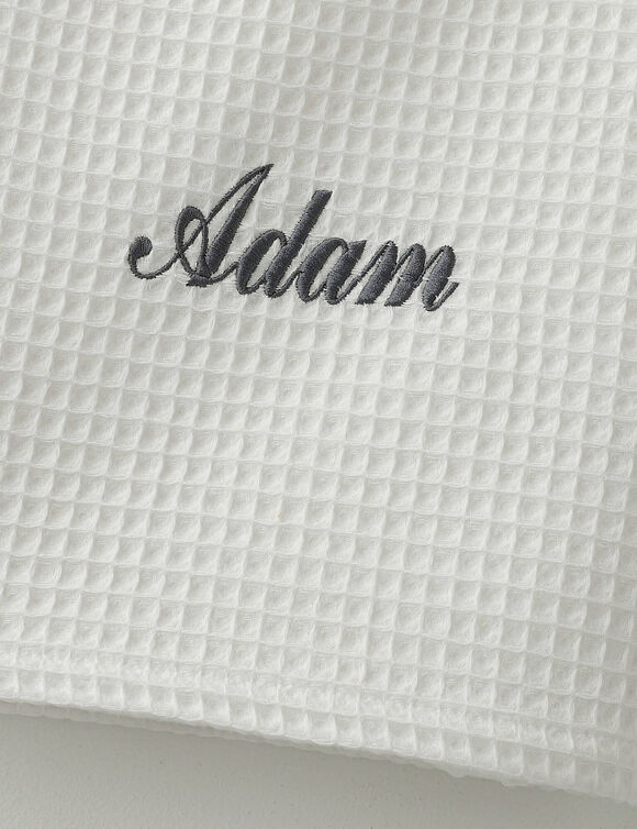 Serviette de bain nid d'abeille  Colombine®, personnalisable, 240 g/m2 (blanc)