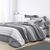 Linge de lit Tommy imprim&eacute; g&eacute;om&eacute;trique - coton 57 fils/cm&sup2; (gris)