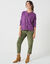 Vest met knopen en lange mouwen, fantasietricot (paars)