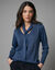 Pull col V cravate (bleu)