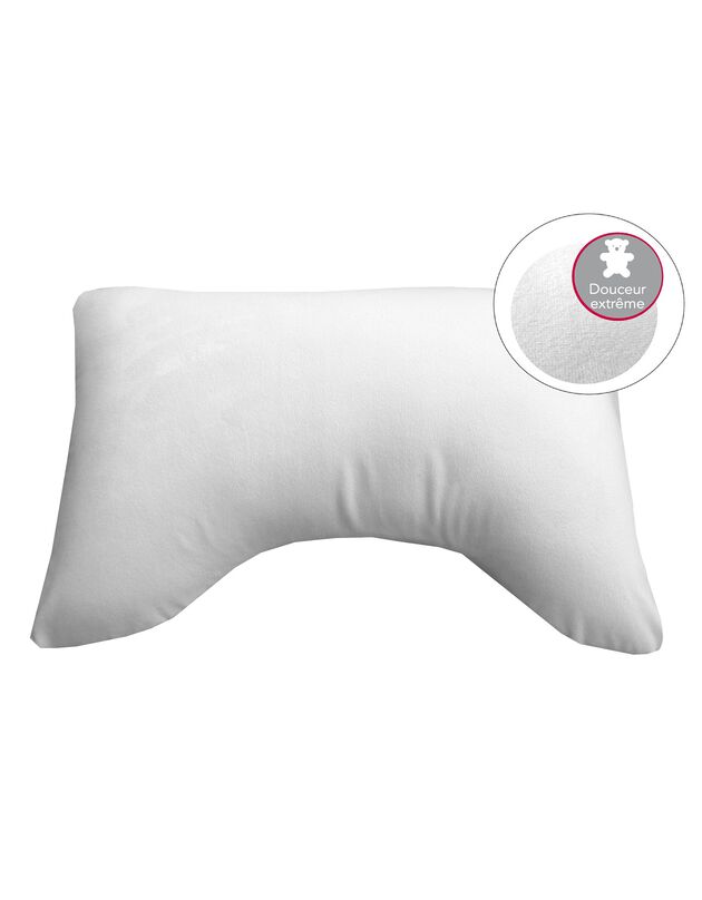 Ergonomisch hoofdkussen met vormgeheugen - stevig comfort (wit)
