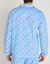 Pyjama bedrukt met print van polyester/katoen popeline (blauw)