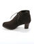 Low-boots met hak in houtstijl (zwart)