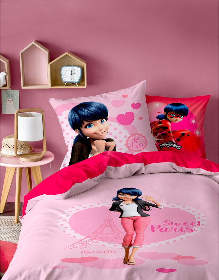 Parure de lit enfant Miraculous® 1 personne - coton, rose, hi-res image number 0