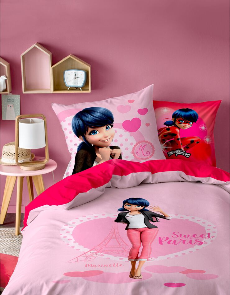 Parure de lit enfant Miraculous® 1 personne - coton, rose Parure de lit enfant Miraculous® 1 personne - coton, rose, hi-res image number 0