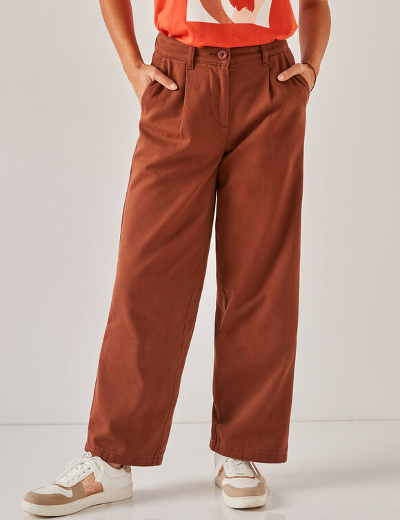 Pantalon coupe large, Spécial Petites (caramel)