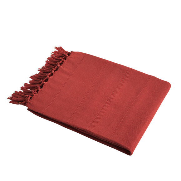 Nappe coton tissage artisanal (terracotta)