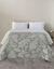 Couette microfibre imprim&eacute; Herbier 200 g/m&sup2; (vert / beige)
