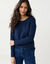 T-shirt imprim&eacute; peau de b&ecirc;te, stretch (bleu / noir)