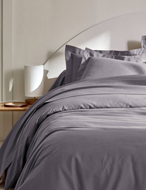 Linge de lit uni - coton 57 fils/cm&sup2; (anthracite)