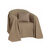 Effen sprei in zeildoekstof (taupe)