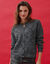 Gilet en maille jacquard brillante (anthracite)