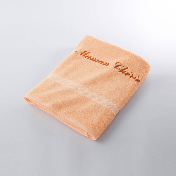 Collection serviettes de bain personnalisables confort moelleux (abricot)