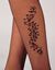 Collant fantaisie imitation tattoo "fleurs" - lot de 2  (2 noir)